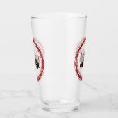 Vintager Red Truck Frohe Weihnachten! Glas (Links)