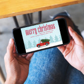 Vintager Red Truck Frohe Weihnachten Whimsical