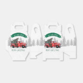 Vintager Red Truck Frohe Weihnachtsfamilie Name Geschenkschachtel (Ungefaltet)