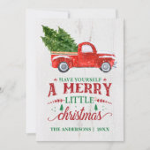 Vintager Red Truck Frohe Weihnachtskarte Feiertagskarte (Vorderseite)