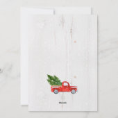 Vintager Red Truck Frohe Weihnachtskarte Feiertagskarte (Rückseite)