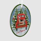 Vintager Red Truck   Ornament (Vorderseite)