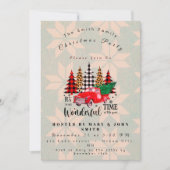 Vintager Red Truck Rustic Party Einladung (Vorderseite)