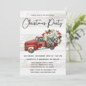 Vintager Red Truck Rustic Party Feiertagskarte (Stehend Vorderseite)