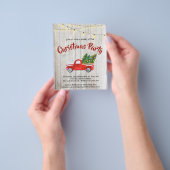Vintager Red Truck Rustikales Weihnachtsfest Party Flyer (Gruppe)