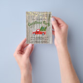 Vintager Red Truck Rustikales Weihnachtsfest Party Flyer (Gruppe)