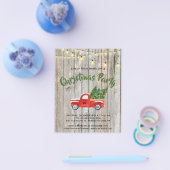 Vintager Red Truck Rustikales Weihnachtsfest Party Flyer (Einzeln)