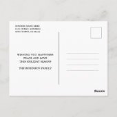 Vintager Red Truck Tree Geschenke Frohe Weihnachte Postkarte (Rückseite)