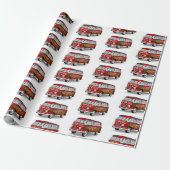 Vintager Red Truck Weihnachten Geschenkpapier (Ungerollt)