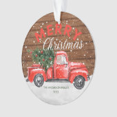 Vintager Red Truck Weihnachten Ornament (Vorderseite)