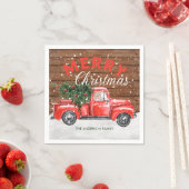 Vintager Red Truck Weihnachten Serviette (Beispiel)
