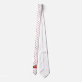 Vintager Red Truck Weihnachtsbaum Schneeflocken Krawatte (Rückseite)