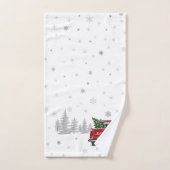 Vintager Red Truck Weihnachtsbaum Schneeflocken Na Badhandtuch Set (Handtuch)