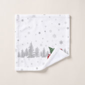 Vintager Red Truck Weihnachtsbaum Schneeflocken Na Badhandtuch Set (Waschlappen)