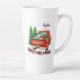 Vintager Red Truck Weihnachtsfilm Milchtasse