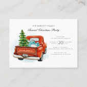 Vintager Red Truck Weihnachtskarte Party Einladung (Vorderseite)