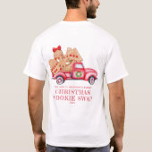 Vintager Red Truck Weihnachtskochtausch T-Shirt (Rückseite)