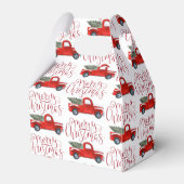 Vintager Red Truck Weihnachtsmann Geschenkboxen Geschenkschachtel (Rückseite)