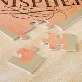 Vintager Reddish 1757 Map Earth Western Hemisphäre Puzzle (Seite)