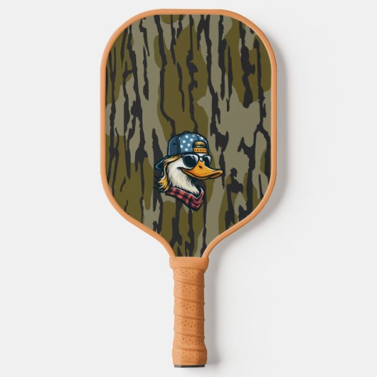Vintager Redneck Ente Bottomland Camouflage Jagd Pickleball Schläger (Vorderseite)