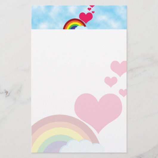 Vintager Regenbogen Briefpapier (Vorderseite)