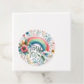 Vintager Regenbogen der Blumen Bohemisch Danke Par Geschenkanhänger (Beispiel)