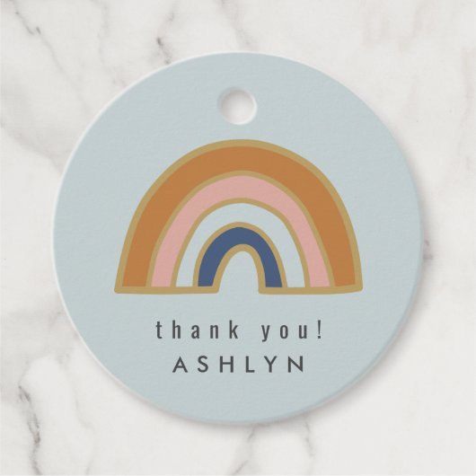 Vintager Regenbogen Geschenkanhänger (Vorderseite)