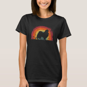 Vintager Regenbogen-Hund Japanisch Frauen T-Shirt