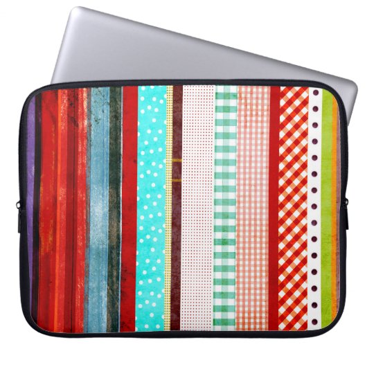 Vintager Regenbogen Laptopschutzhülle (Vorderseite)