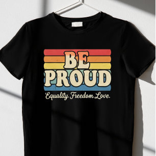 Vintager Regenbogen LGBTQ Männer T-Shirt