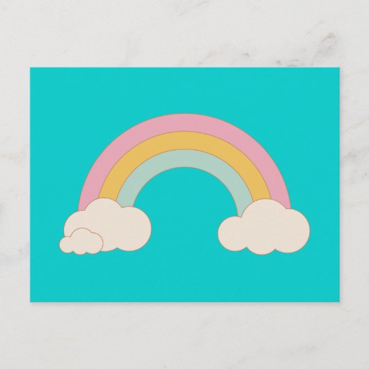 Vintager Regenbogen Postkarte (Vorderseite)