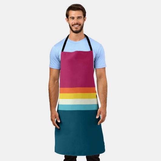 Vintager Regenbogen Schürze (Getragen)