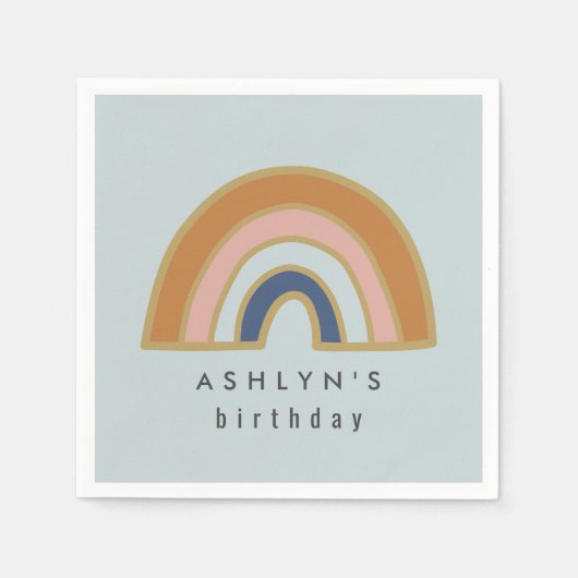 Vintager Regenbogen Serviette (Vorderseite)