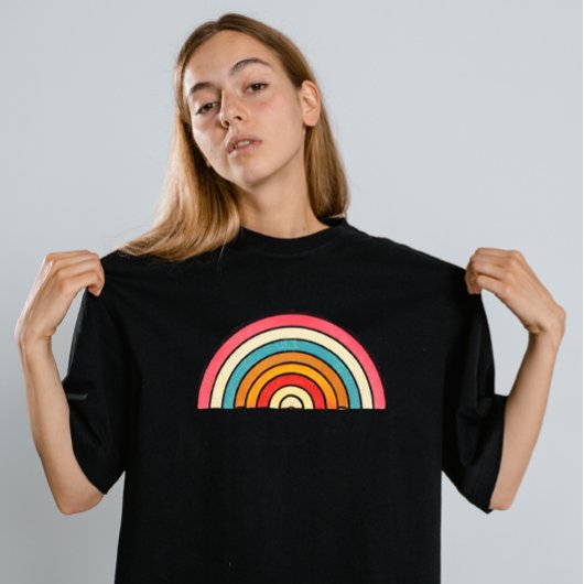 Vintager Regenbogen T-Shirt