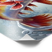 Vintager Regenbogenforellenfisch - Fischerei Fotodruck (Ecke)