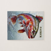 Vintager Regenbogenforellenfisch - Fischerei Puzzle (Horizontal)
