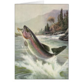 Vintager Regenbogenforellenfisch, Fischfang (Vorne)