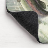 Vintager Regenbogenforellenfisch, Fischfang Mousepad (Ecke)