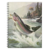 Vintager Regenbogenforellenfisch, Fischfang Notizblock (Vorderseite)