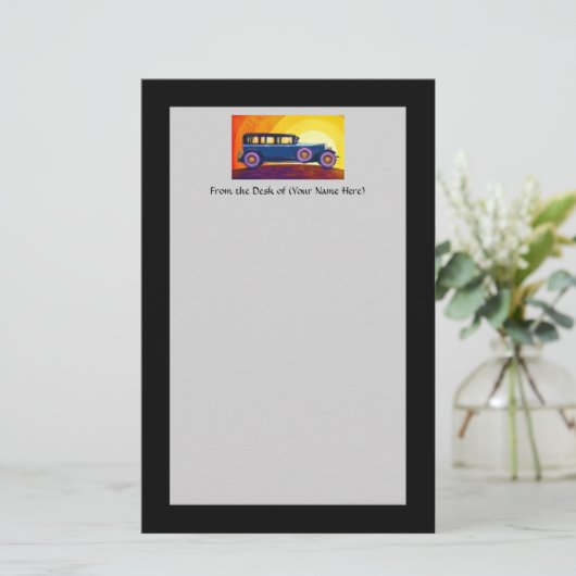 Vintager Regenbogenuntersatz Briefpapier (Stehend Vorderseite)