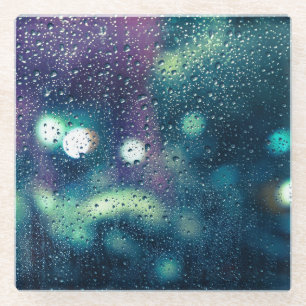 Vintager Regenfalleffekt Glasuntersetzer