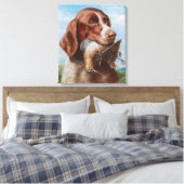 Vintager Reichert Gundog mit Snipe Leinwanddruck (Insitu (Schlafzimmer))