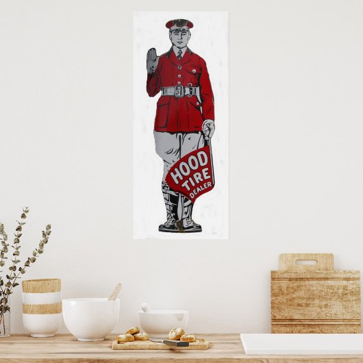 Vintager Reifenhändler Poster (Küche)