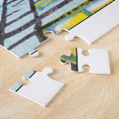 Vintager Reise-Posten Aarhus Danmark Puzzle (Seite)