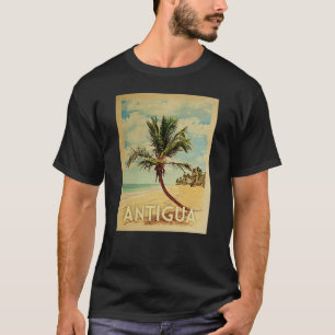 Vintager Reise-T - Shirt Antiguas - Strand