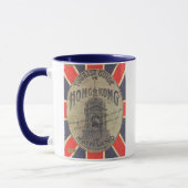 Vintager Reiseführer für das Design der Hongkonger Tasse (Links)
