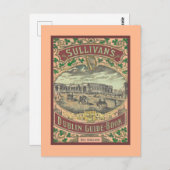 Vintager Reiseführer für Dublin Irland Postkarte (Vorne/Hinten)