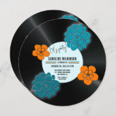 Vintager Rekord 50. Geburtstag Einladung (Vorne/Hinten)