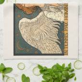 Vintager religiöser Engel Gebet mit Goldstars Geschirrtuch (Gefaltet)