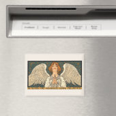 Vintager religiöser Engel Gebet mit Goldstars Magnet (In Situ (Geschirrspüler))
